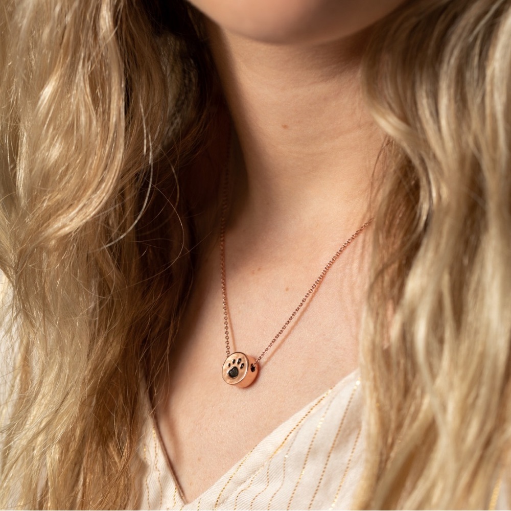 Demdaco Loving Memories Reversible Pet Necklace - Rose Gold - Jewelry